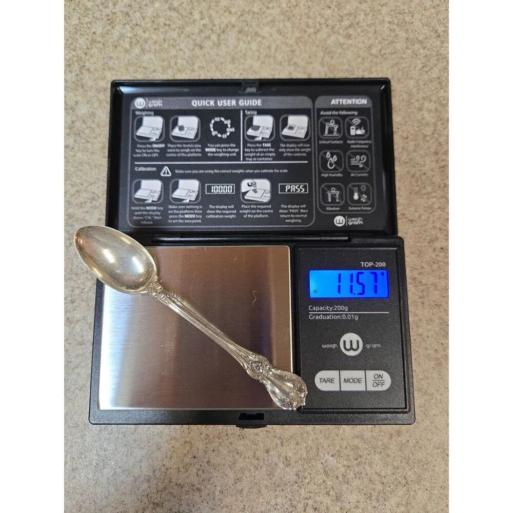 Vintage Towle Old Master Sterling Silver Demitasse Spoon 11.57g